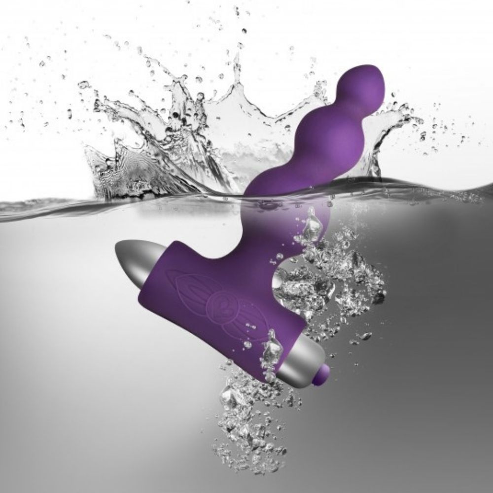 Rocks-Off Petite Sensations Bubbles Vibrating Anal Plug - Purple